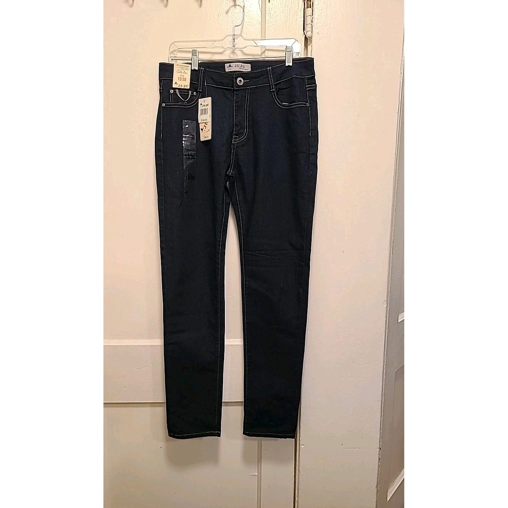 Womens Juju Classic Straight Fit Jeans Size 13/30 NEW Blue New Whit Tags